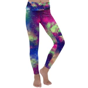 pattycandy girls velour pants cool galaxy art spaces print soft leggings - 10