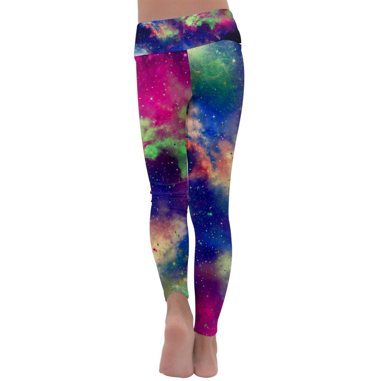 PattyCandy Girls Velour Pants Cool Galaxy Art Spaces Print Soft Leggings - 10