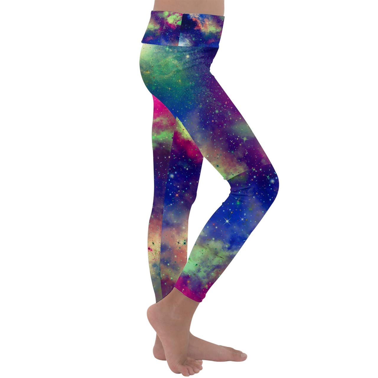 PattyCandy Girls Velour Pants Cool Galaxy Art Spaces Print Soft Leggings - 10