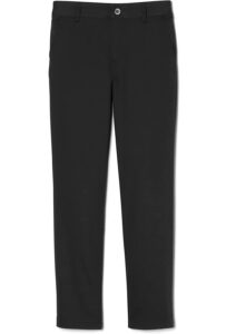 french toast girls pull-on twill (standard & plus) pants, school uniform black, 16 us