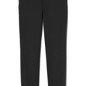 French Toast girls Pull-on Twill (Standard & Plus) Pants, School Uniform Black, 16 US