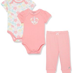 Nautica Sets (KHQ) Baby Girls 3 Pieces Pant Set, White/Conch Shell, 12M US