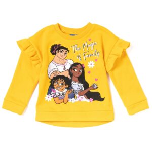 Disney Encanto Isabela Luisa Mirabel Little Girls Pullover Fleece Sweatshirt and Leggings Outfit Set Gray/Yellow 7-8