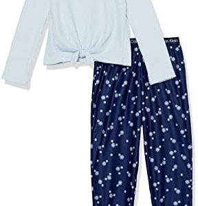 Calvin Klein Girls' Thermal Pajama Set, Flowers