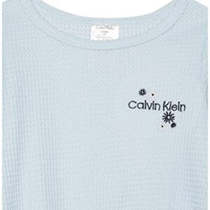 Calvin Klein Girls' Thermal Pajama Set, Flowers