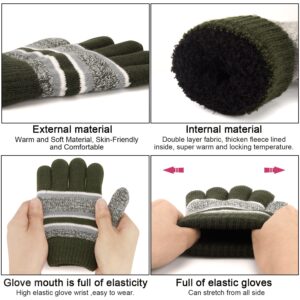 FZ FANTASTIC ZONE Kids Baby Girls Winter Knit Pompom Beanie Hats Caps Scarf Neck Warmer Touchscreen Gloves Set Fleece Lined