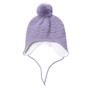 Toddler Hat and Mitten Set Girls Baby Kids Winter Hats Glove Knit Earflap Beanie Warm Fleece Cap