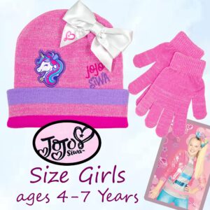 Nickelodeon JoJo Siwa Girls Hat and Glove Winter Set [4014]