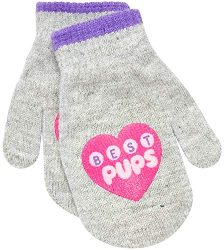 Nickelodeon Paw Patrol Girls Winter Hat and 2 Pair Mittens or Gloves (Age 2-7), Size Age 2-4, Paw Patrol Purple/Grey Mitten 2-4