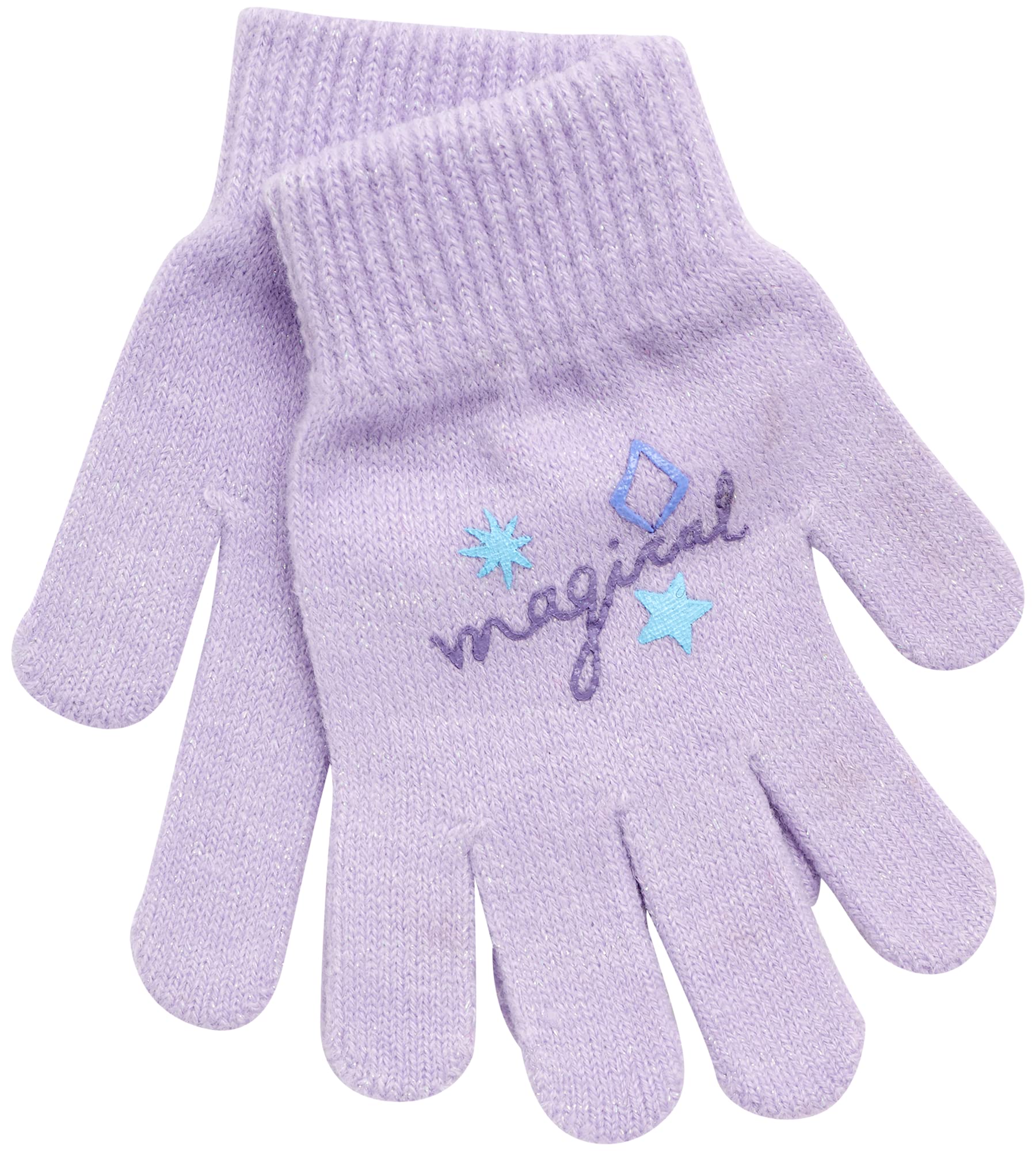 Disney Girls’ Winter Set: Ear Flap Beanie Hat, Gloves or Mittens: Elsa, Anna, Princess (Age: 2-7), Size Age 4-7, Purple Glove