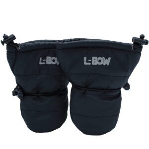 l-bow infant cold weather mittens + mittens for winter + stay on design for baby boys & girls + warm waterproof material