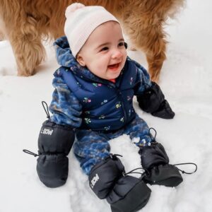L-Bow Infant Cold Weather Mittens + Mittens For Winter + Stay On Design For Baby Boys & Girls + Warm Waterproof Material