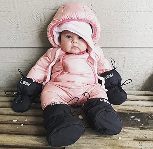 L-Bow Infant Cold Weather Mittens + Mittens For Winter + Stay On Design For Baby Boys & Girls + Warm Waterproof Material