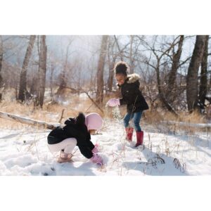 Children Toddlers and Baby Mittens Made With Thinsulate and Fleece - Winter Waterproof Gloves - KX GEAR by Zelda Matilda, Purple, 2-3 years