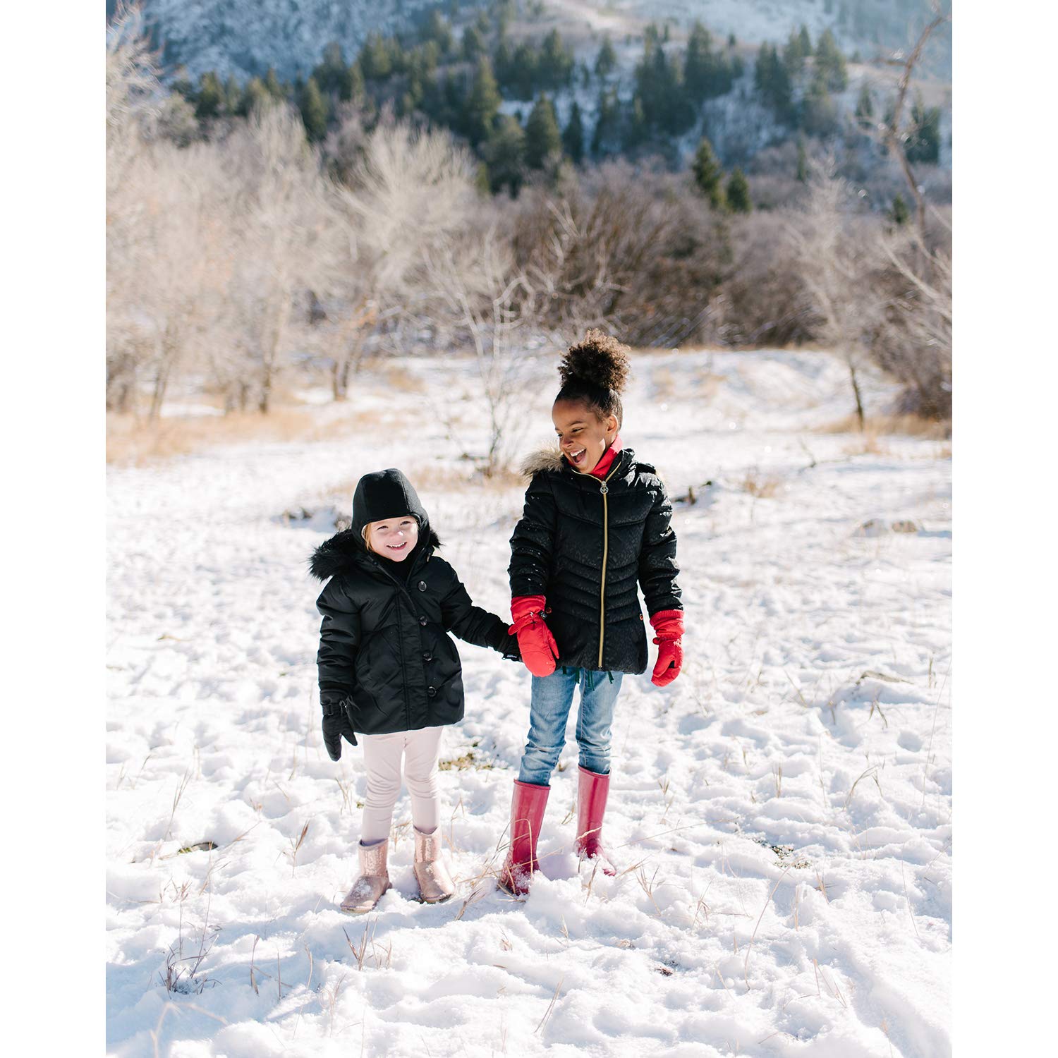 Children Toddlers and Baby Mittens Made With Thinsulate and Fleece - Winter Waterproof Gloves - KX GEAR by Zelda Matilda, Purple, 2-3 years