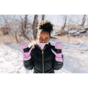 Children Toddlers and Baby Mittens Made With Thinsulate and Fleece - Winter Waterproof Gloves - KX GEAR by Zelda Matilda, Purple, 2-3 years