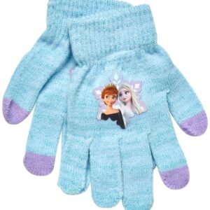 Disney Girls Frozen Elsa & Anna and Minnie Mouse Earmuff and Gloves Set (Age 4-7)