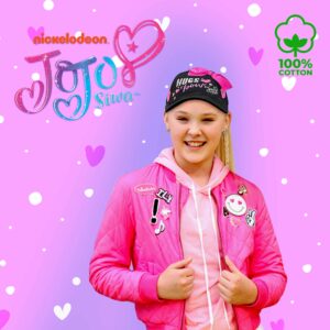 Nickelodeon JoJo Siwa Hugs Bow Girls Baseball Cap Hat, Age 4-7 Black/Pink