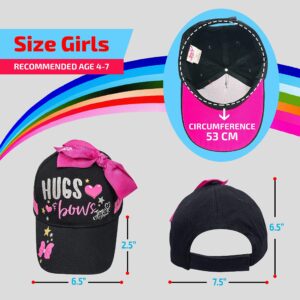 Nickelodeon JoJo Siwa Hugs Bow Girls Baseball Cap Hat, Age 4-7 Black/Pink