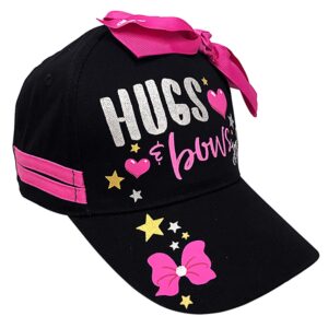 Nickelodeon JoJo Siwa Hugs Bow Girls Baseball Cap Hat, Age 4-7 Black/Pink