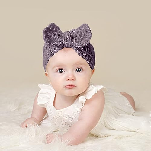 Winter Warm Baby Hat Cute Bow Girls Beanie Hat Knitted Infant Toddler Cap 0-3 Years Old, Purple