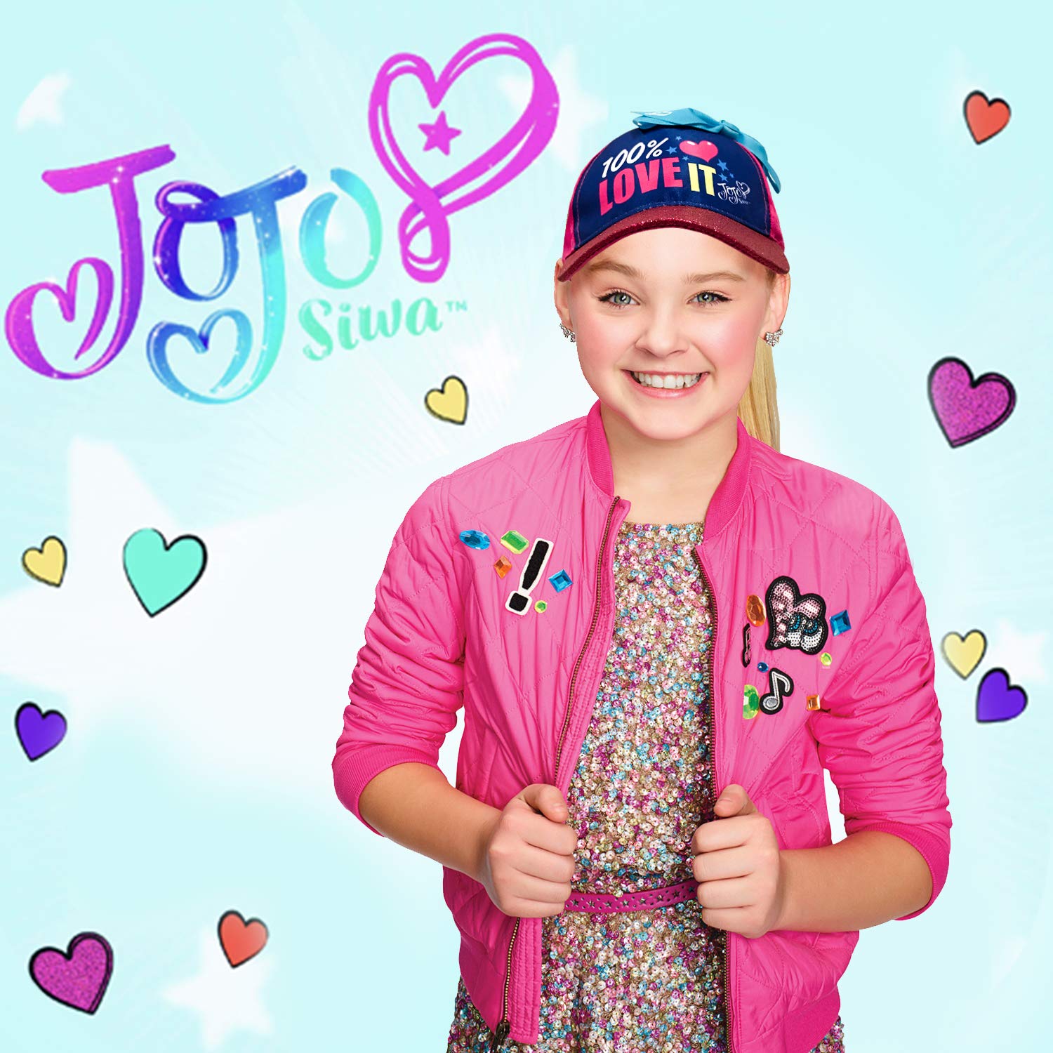 Nickelodeon JoJo Siwa Love IT Girls Baseball Cap Hat Age 4-7 Blue