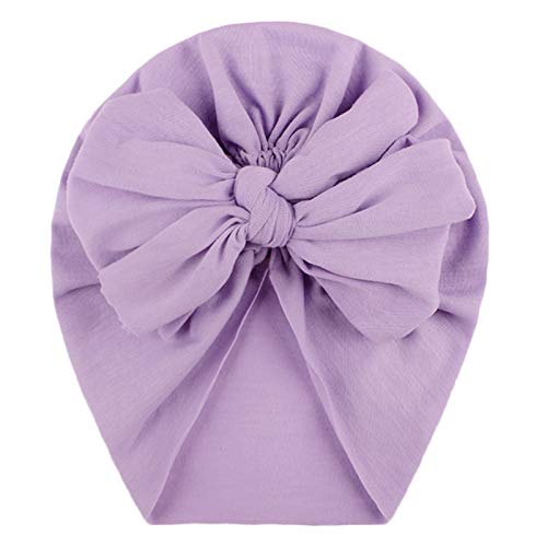 Girls Knotted Headwear Kids 5PCS Bow Accessories Hat Toddler Solid Baby Baby Care Baby Hat with Bow (B, One Size)