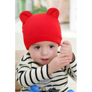 4 Sets Newborn Baby Hat and Mitten Set, Cute Animal Ears Beanies and No Scratch Mittens for 0-12 Months