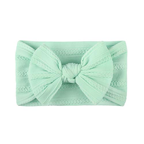 FIN86 Winter Baby Solid Bow Hair Band Headband Headwears Kids Accessories Girls Baby Care Headbands Toddlers (D, One Size)