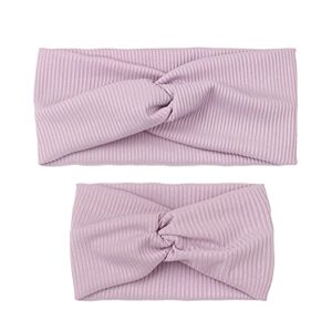 Baby Mother And Hair 5PCS Hairbands Solid Stripe Band Family Headbands Headwrap Baby Care Baby Infant Stuff Girl (D, One Size)