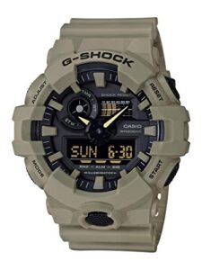 casio men's xl series g-shock quartz 200m wr shock resistant resin color: matte tan (model ga-700uc-5acr)