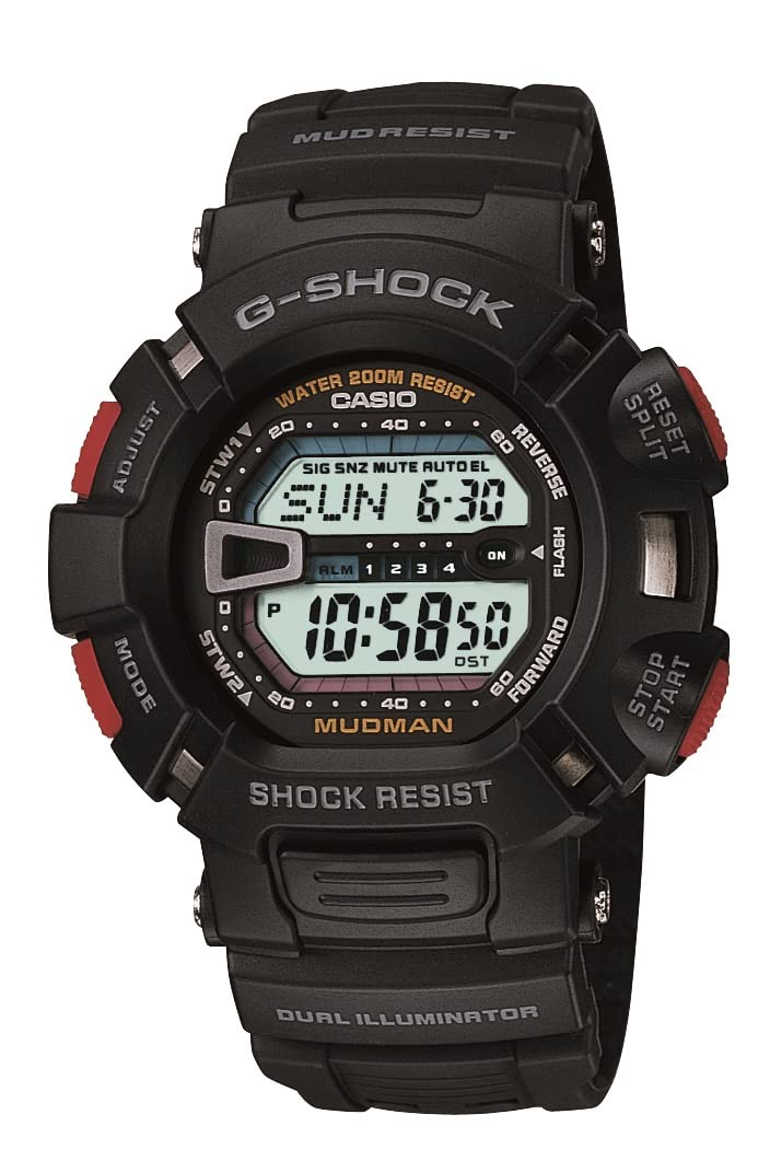 Casio G-Shock Mudman Super Dual Illuminator Men's Quartz 52mm Digital Watch G9000-1V