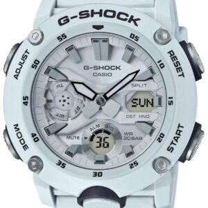 Casio GA2000S-7A Men's Carbon Core Guard Analog Digital Alarm Chronograph White G Shock Watch