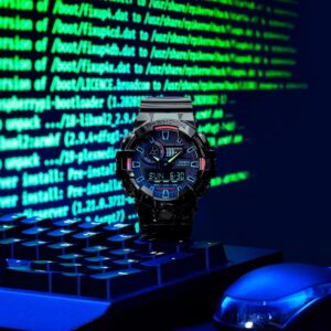 Casio G-Shock GA700 Gamer's Rainbow Black