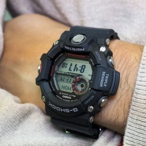 Casio mens Tactical Rangeman G-Shock Solar Atomic Watch, Black/Black, GW9400-1B