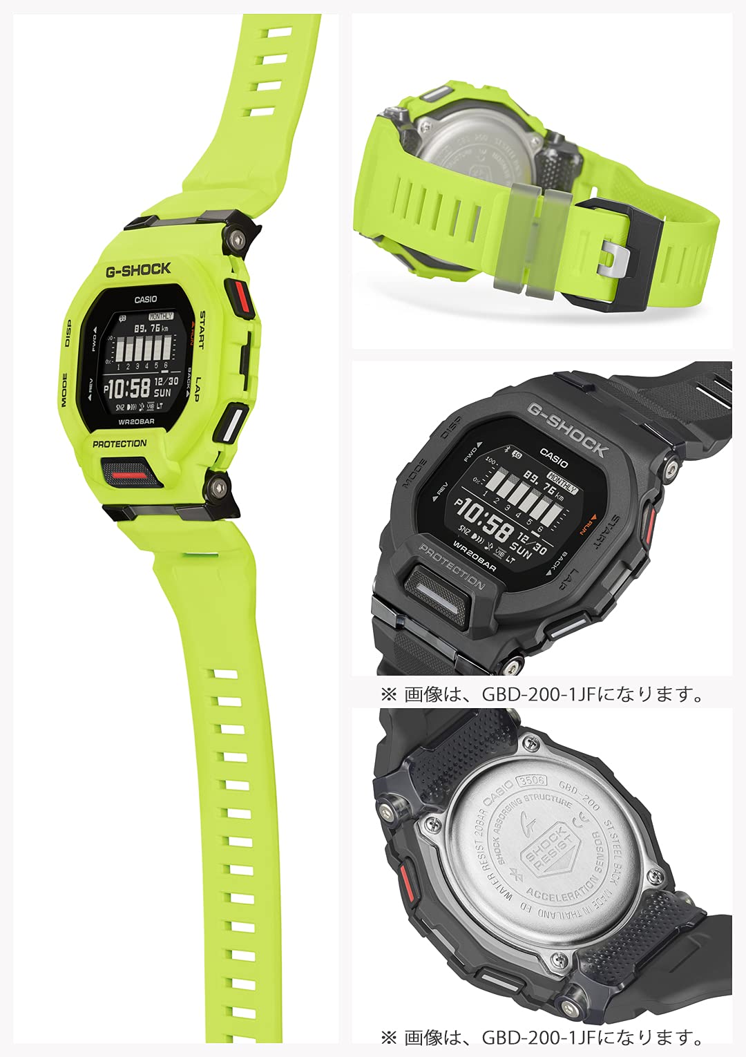 CASIO G-SHOCK GBD-200-9JF [20 ATM water resistant G-SQUAD] Watch Shipped from Japan