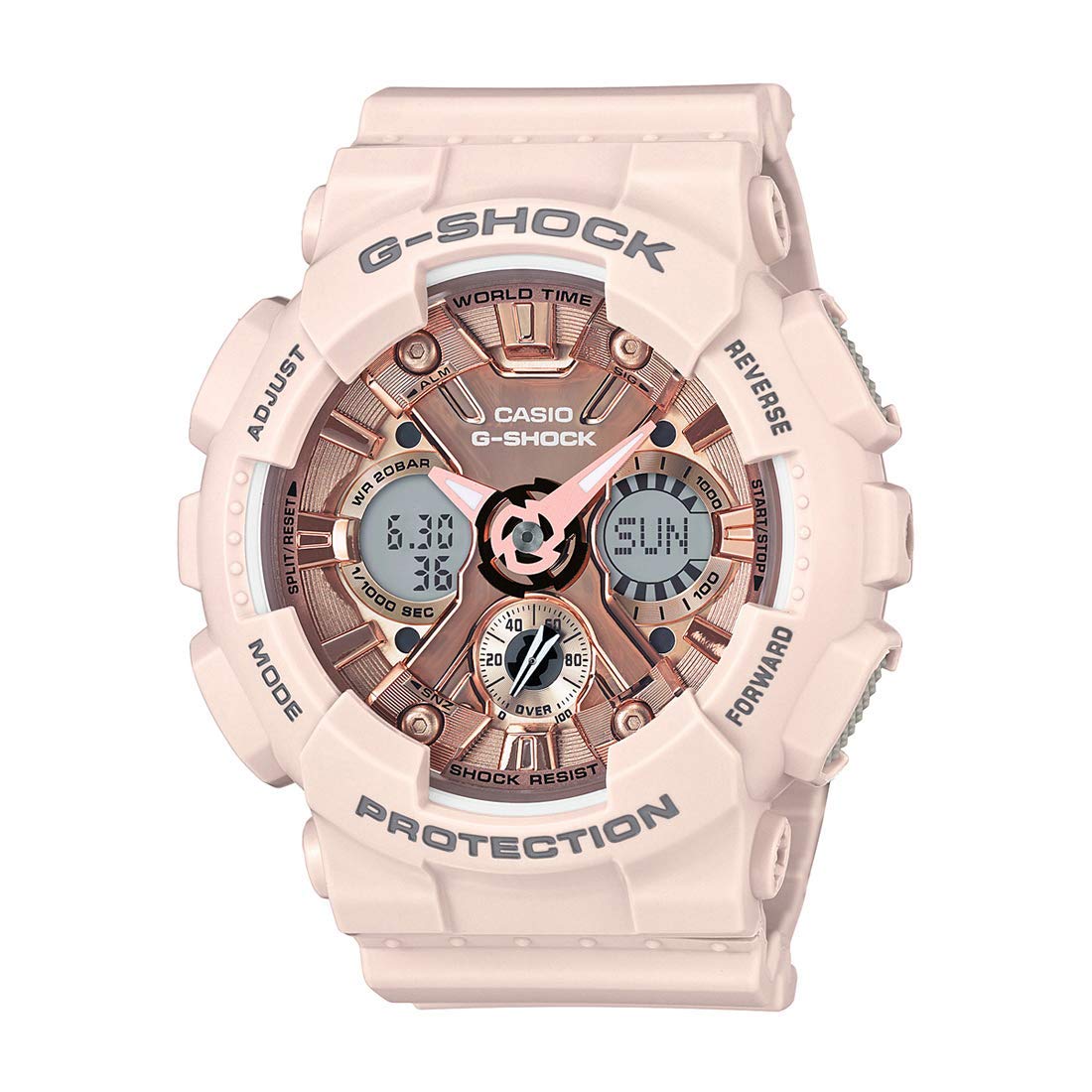 Casio Women's GMA-S120MF-4ACR G SHOCK Analog-Digital Display Quartz Pink Watch