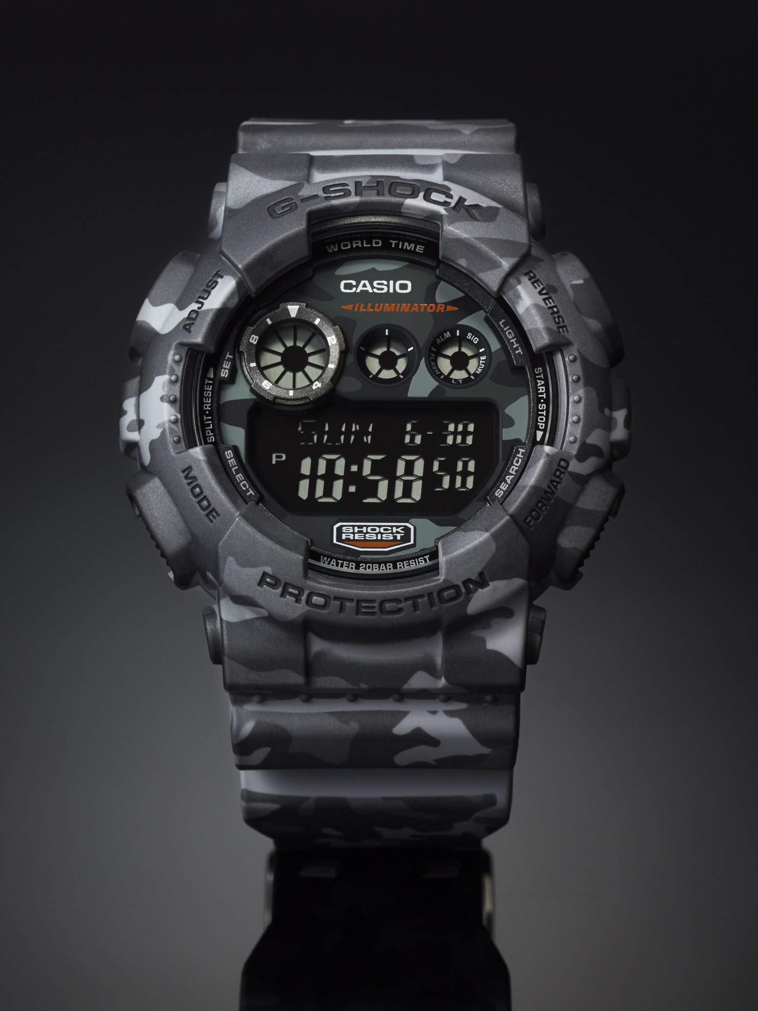 Casio G Shock Men's GD-120CM-8CR G-Shock Digital Display Quartz Grey Watch