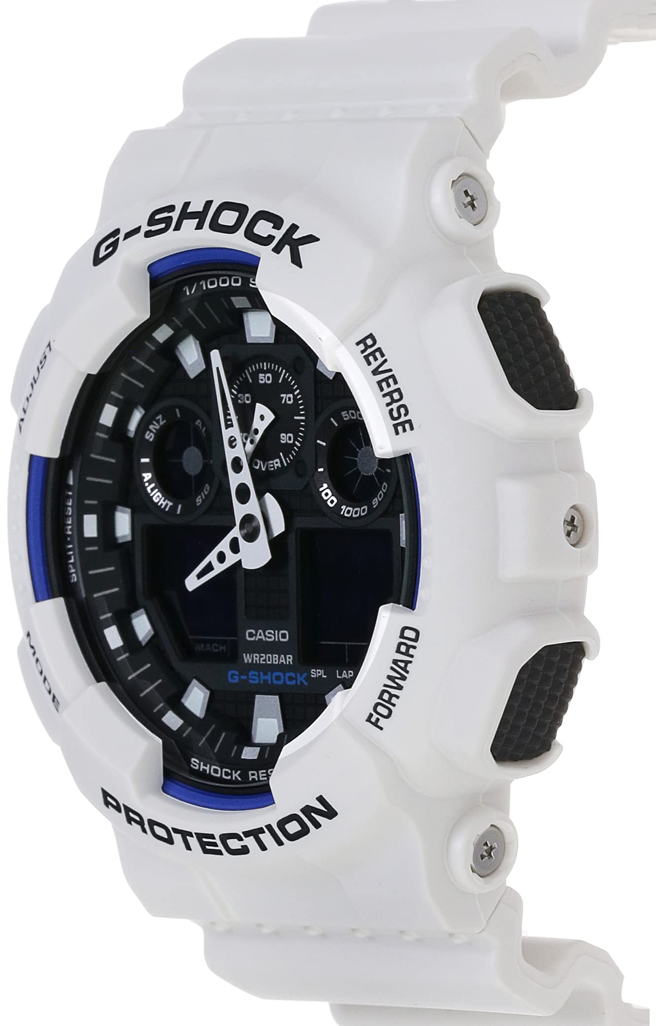 Casio Men's G-Shock GA100B-7A White Resin Quartz Watch