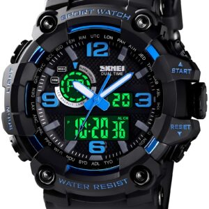 Gosasa Men's Watches Multi Function Military S-Shock Sports Watch LED Digital Waterproof Alarm Watches