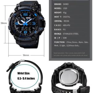 Gosasa Men's Watches Multi Function Military S-Shock Sports Watch LED Digital Waterproof Alarm Watches