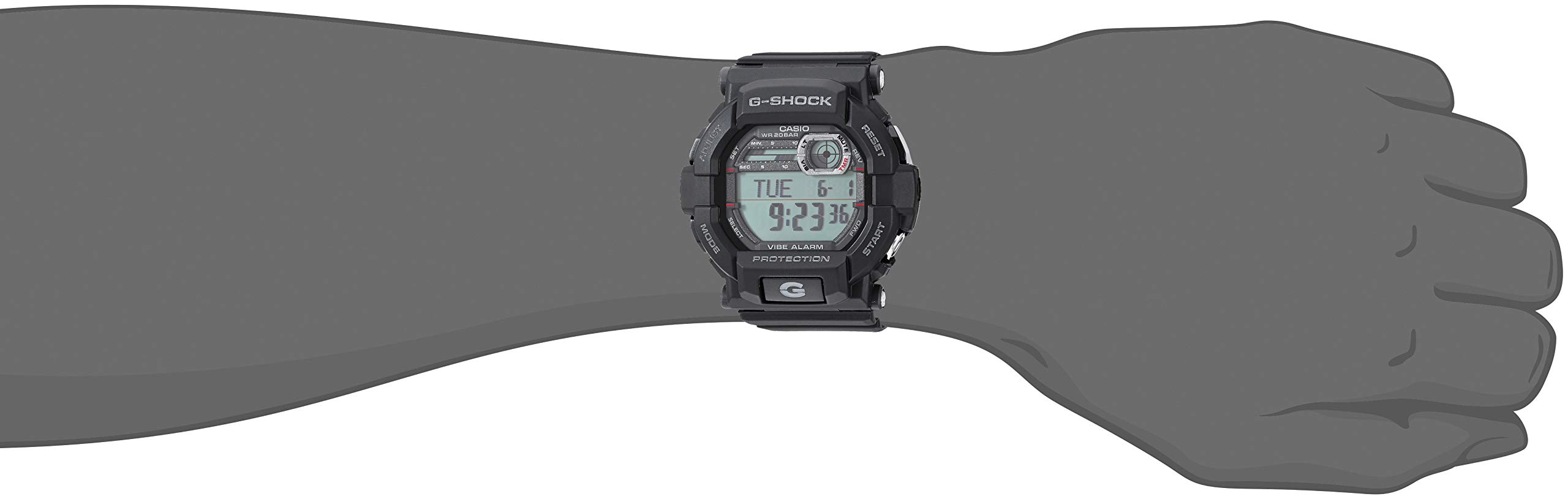 Casio Men's GD-350-1CR GSHOCK Digital Display Quartz Black Watch