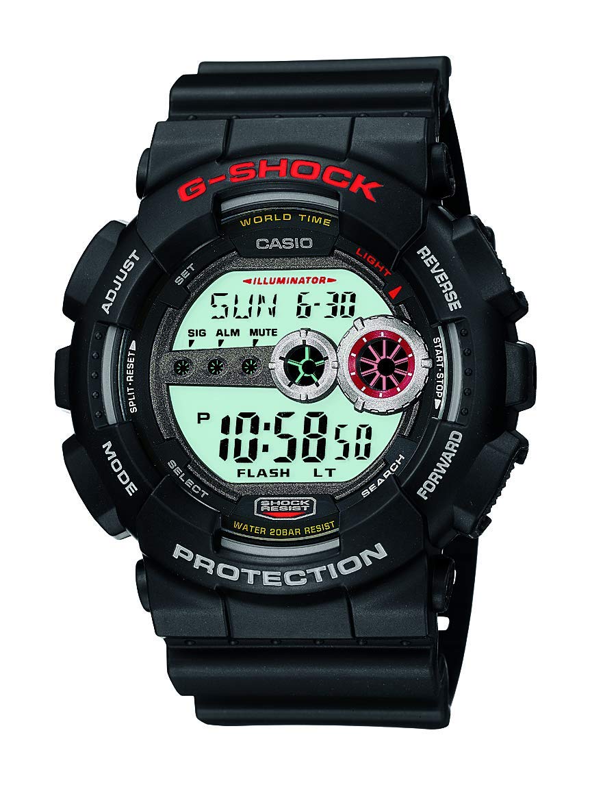 Casio G Shock Men's GD-100-1ACR G-Shock Digital Display Quartz Black Watch