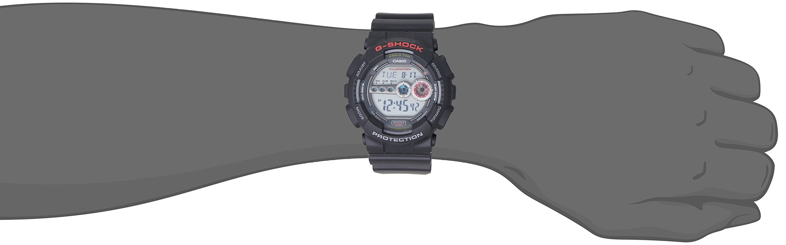 Casio G Shock Men's GD-100-1ACR G-Shock Digital Display Quartz Black Watch