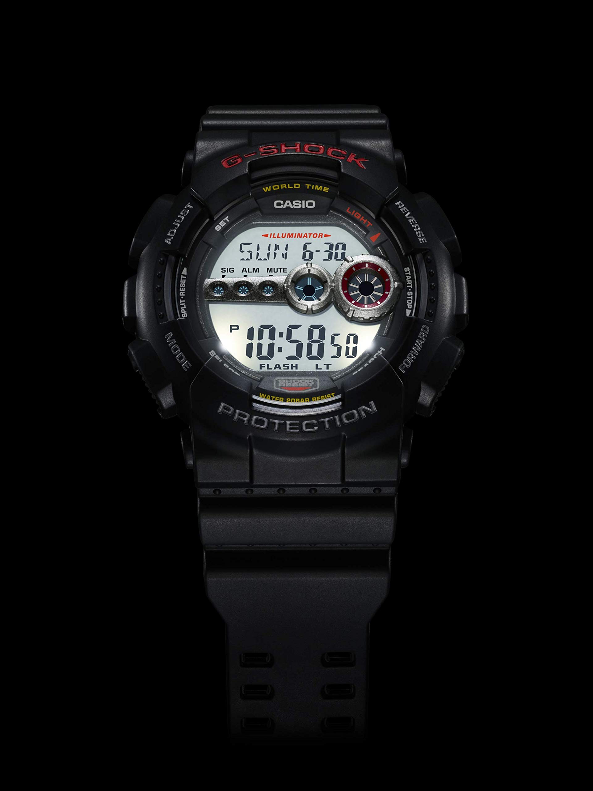 Casio G Shock Men's GD-100-1ACR G-Shock Digital Display Quartz Black Watch