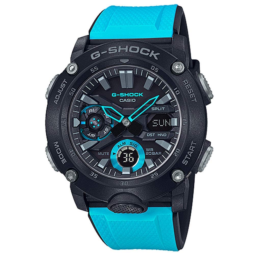 Casio GA2000-1A2 G-Shock Men's Watch Blue/Black 51.2mm Carbon/Resin