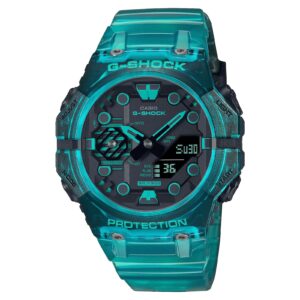 casio g-shock men's gab001g-2a clear green analog-digital watch