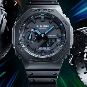 G-Shock GA2100-1A2 Neon Accent Watch, Blue