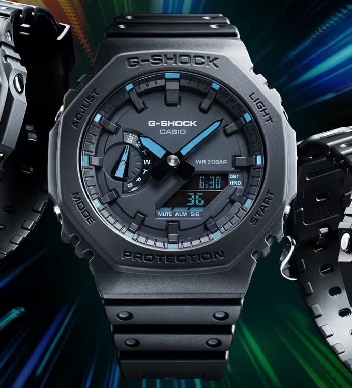 G-Shock GA2100-1A2 Neon Accent Watch, Blue