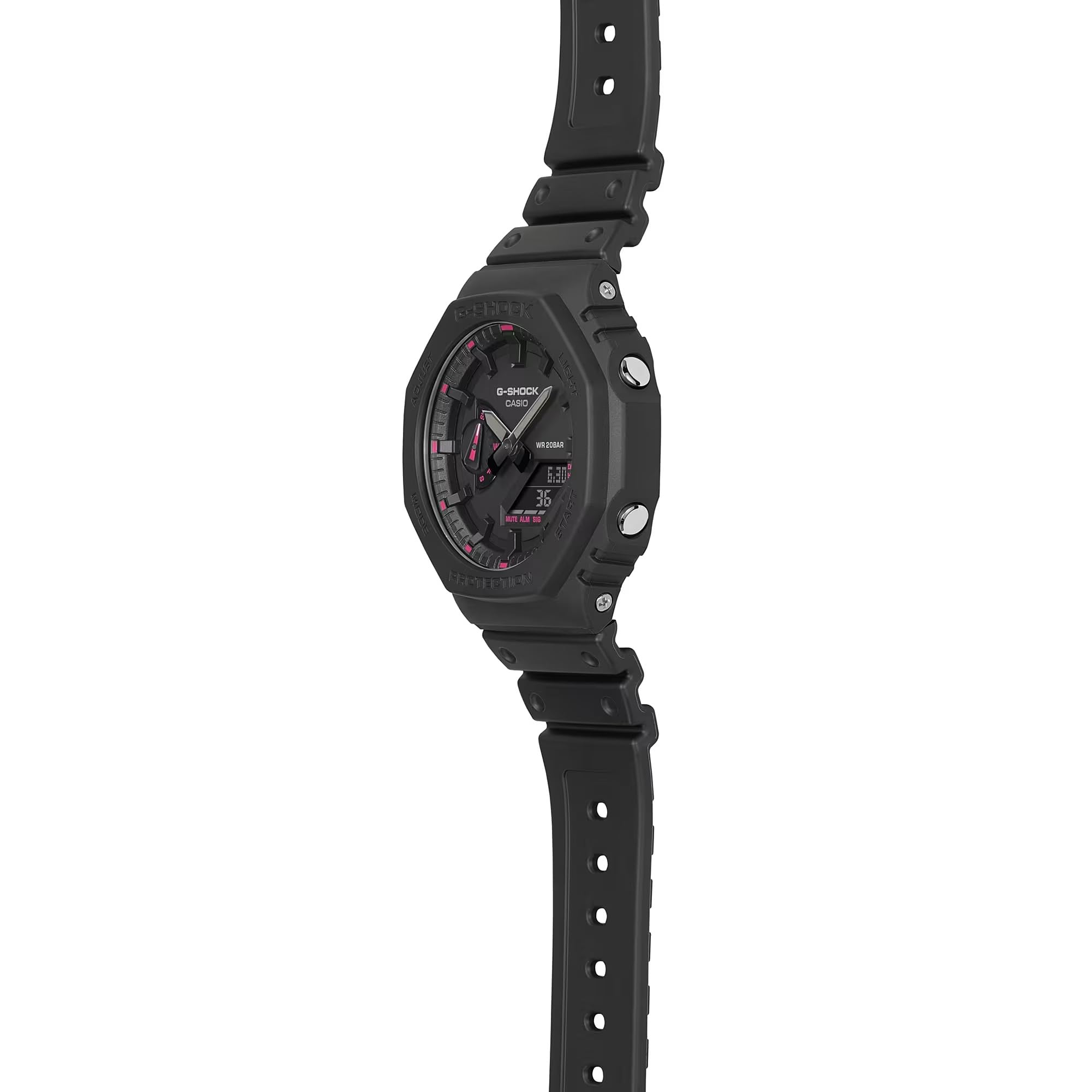 G-Shock Casio Pink Ribbon Edition Analog-Digital Black Resin Strap Watch | GA-2100P-1A